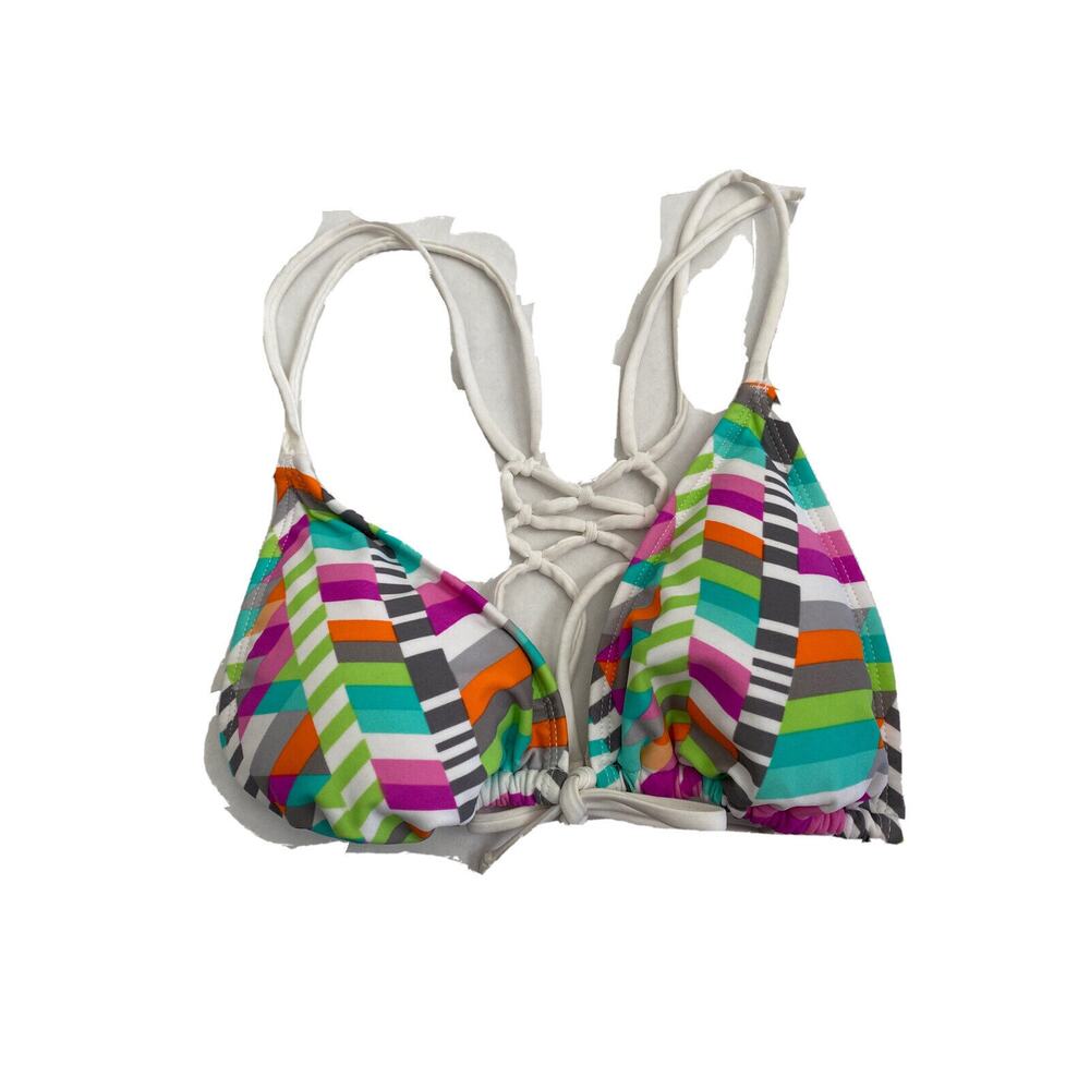 BP Colorblock Chevron Triangle Bikini Top Multi Size L